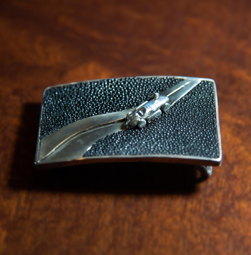 Lanciad50 Belt Buckle Sterling Stingray Skin